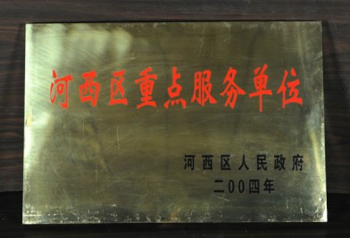 2004年河西區(qū)重點(diǎn)年服務(wù)單位獎牌